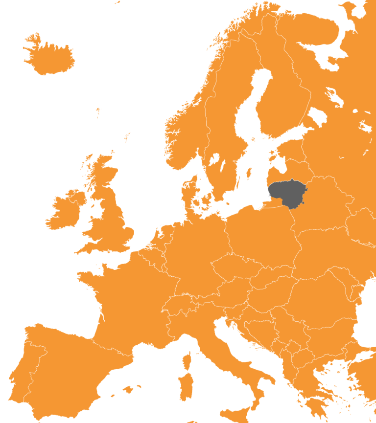 Lithuania Europe map